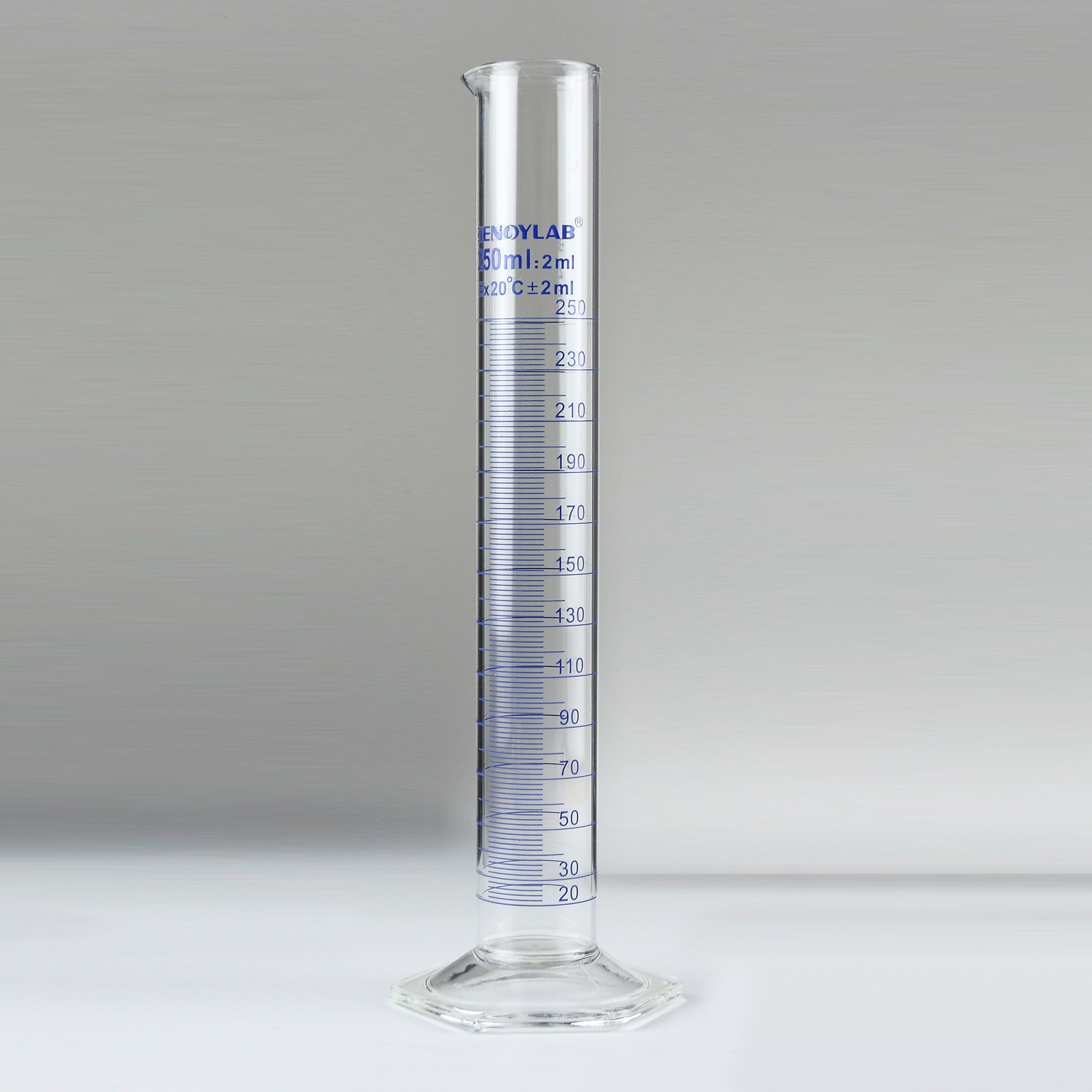 Measuring Cylinder With Spout And Glass Ground Hexagonal Bas